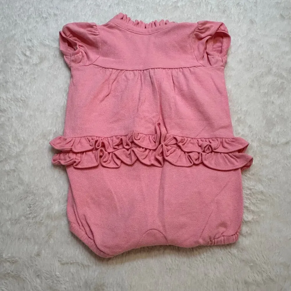 Ralph Lauren Baby Girl Pink Rompers sz 3 m